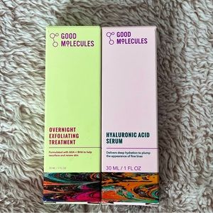 GOOD MOLECULES BUNDLE hyaluronic acid serum & overnight exfoliating treatment